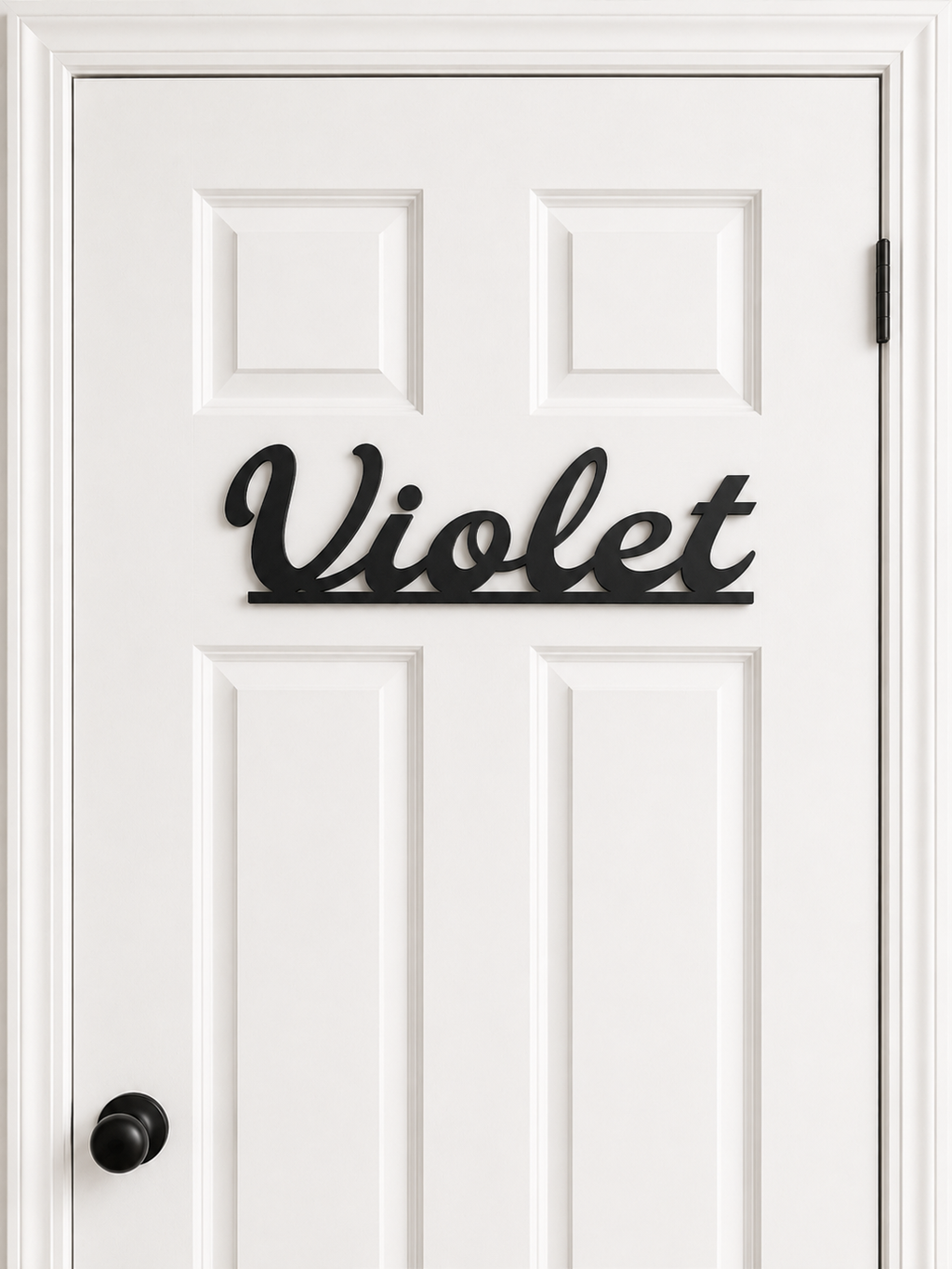 Personalised Wooden Name Sign | Custom Door Sign | Nursery & Bedroom Wall Decor | Available in Natural Wood or Black