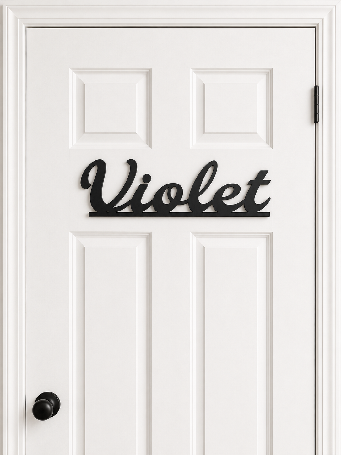 Personalised Wooden Name Sign | Custom Door Sign | Nursery & Bedroom Wall Decor | Available in Natural Wood or Black