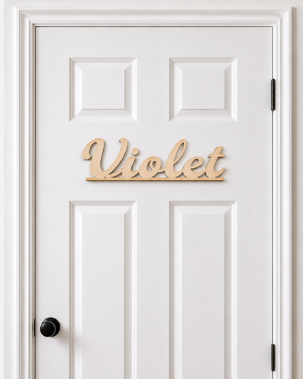 Personalised Wooden Name Sign | Custom Door Sign | Nursery & Bedroom Wall Decor | Available in Natural Wood or Black