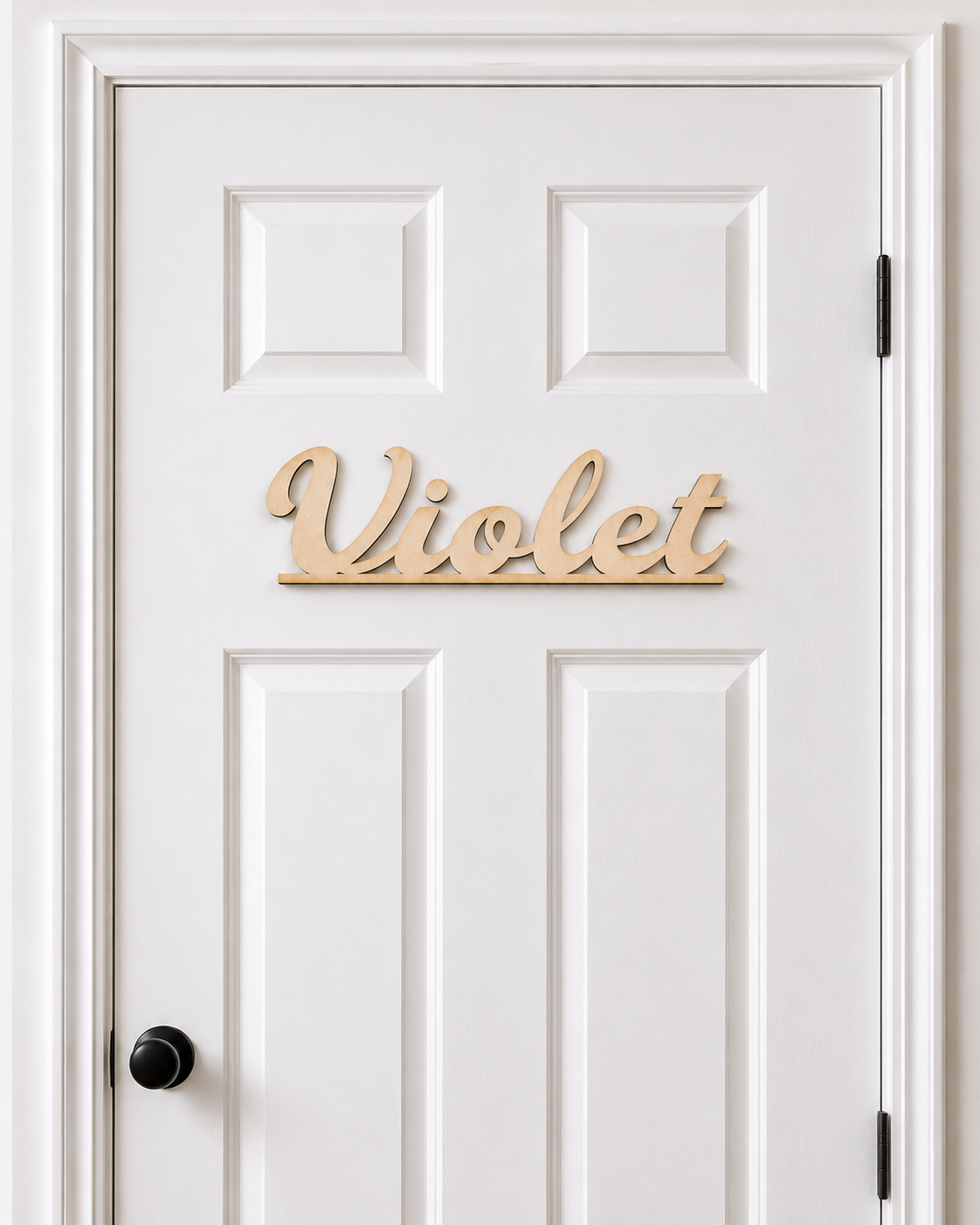 Personalised Wooden Name Sign | Custom Door Sign | Nursery & Bedroom Wall Decor | Available in Natural Wood or Black